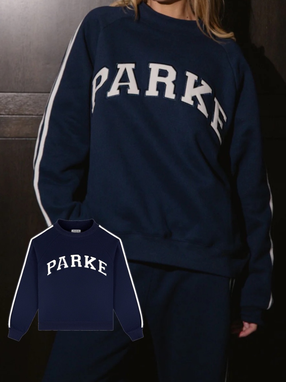 PARKE Sport Stripe Mockneck-Shadow
